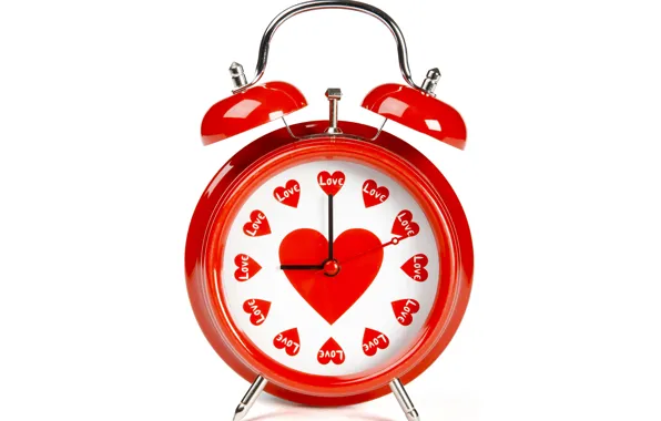 Picture photo, Heart, Watch, Valentine's day, Alarm clock, Holidays