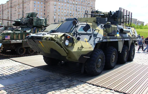 Picture Moscow, BTR, 2024, SVO, Poklonnaya Gora, Trophies of military equipment from Ukraine and NATO, The …