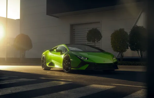 Green, Lamborghini, light, supercar, lambo, shadows, Huracan, Lamborghini Huracan Tecnica