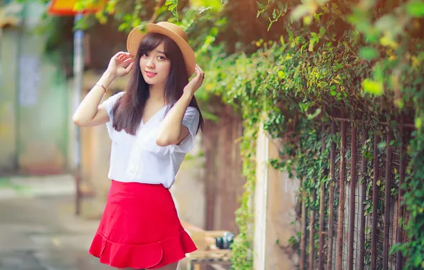 Girl, pose, background