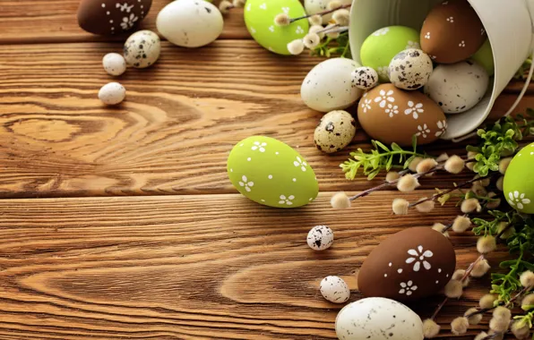 Eggs, Easter, Verba, flowers, spring, Easter, eggs