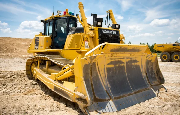 Sand, lights, knife, cabin, bulldozer, caterpillar, machinery, construction equipment