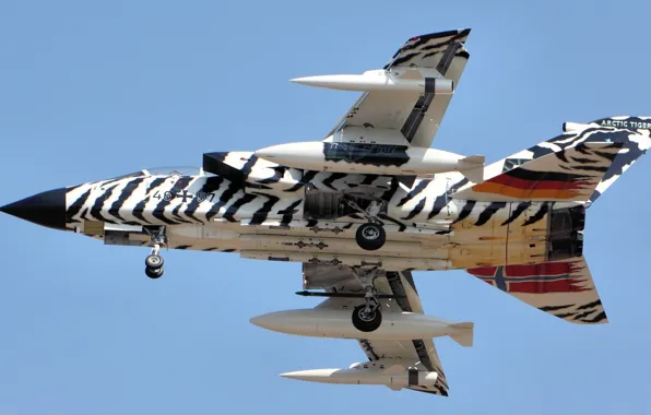 The sky, clouds, missiles, the plane