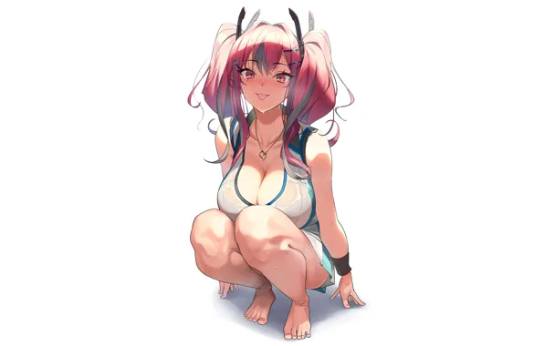 Picture girl, hot, sexy, boobs, pink, anime, pretty, breasts
