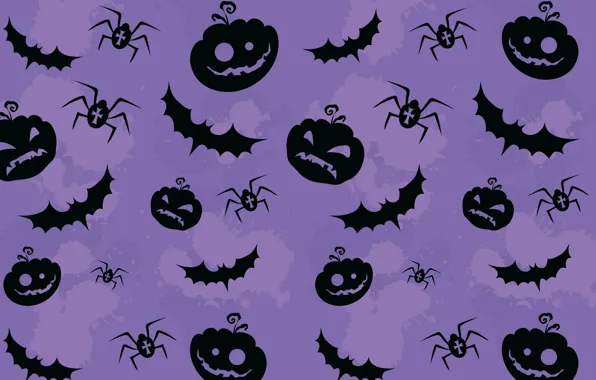 Pumpkin, texture, pattern, creepy, creepy, Halloween pumpkins, bats and spiders, bats and spiders