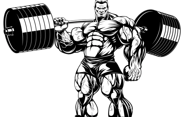 Pose, figure, art, muscle, muscle, rod, muscles, press