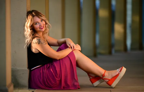 Picture girl, smile, Selina