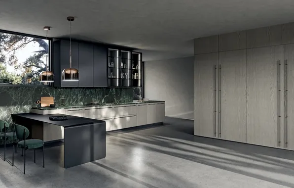 Style, Villa, interior, Italy, kitchen, dining room, dining area, Italian design