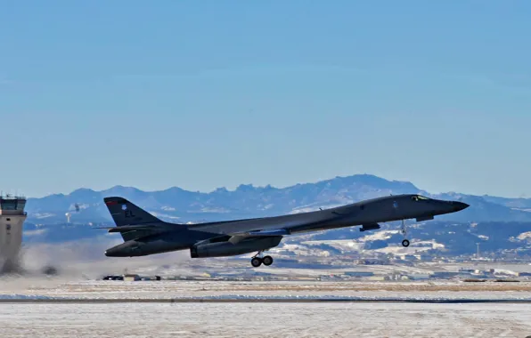 Picture Lancer, bomber, the airfield, the rise, B-1B, strategic, supersonic