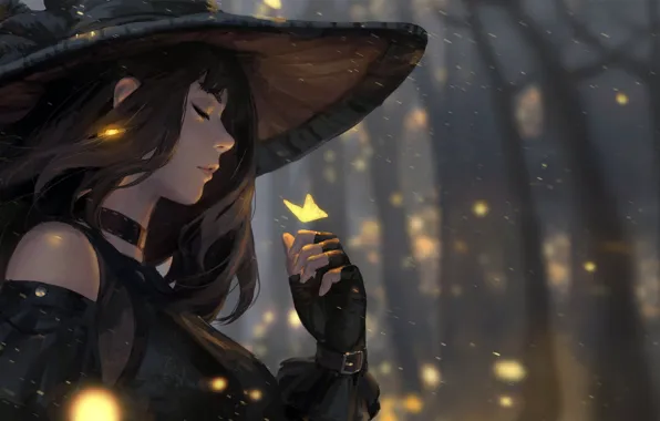 Picture girl, weapons, mask, art, profile, fantasy, horn