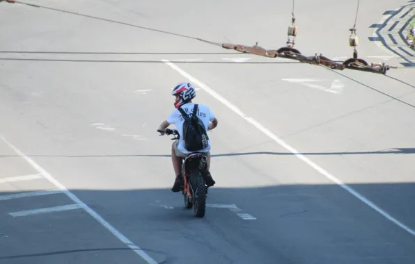 Road, city, the city, motorcycle, male, road, bike, day