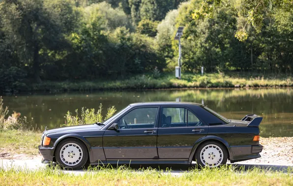 Mercedes-Benz, Mercedes, Evolution, Black, Water, Side, Lake, Forest