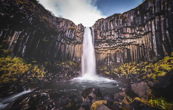 Picture rock, stones, open, waterfall, photo, photographer, boulders, breed