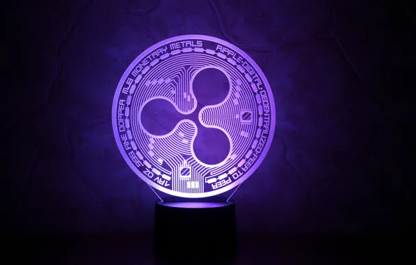 Picture wall, fon, violet, coin, ripple, cryptocurrency, xrp