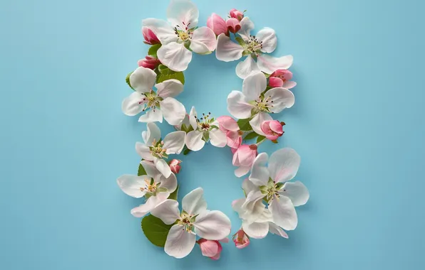 BACKGROUND, FLOWERS, SPRING, martha, figure