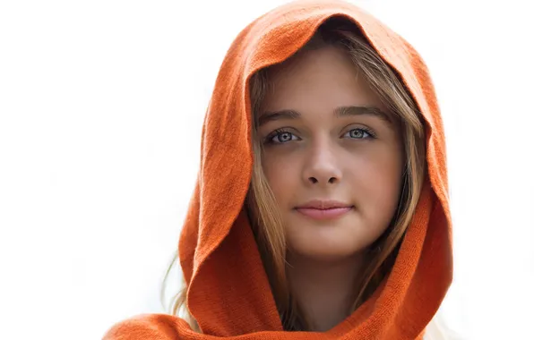 Look, background, portrait, orange