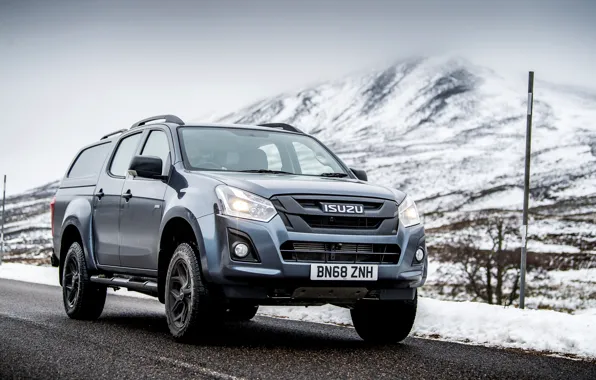 Picture road, asphalt, pickup, 2018, Isuzu, Huntsman, D-Max, UK version