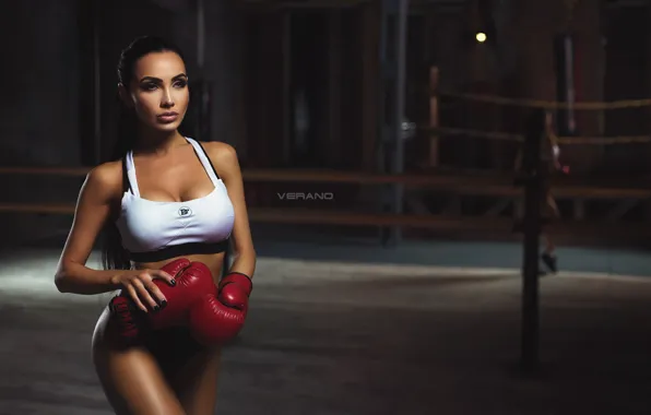 Chest, Girl, gloves, Nikolas Verano, Marianne Markina