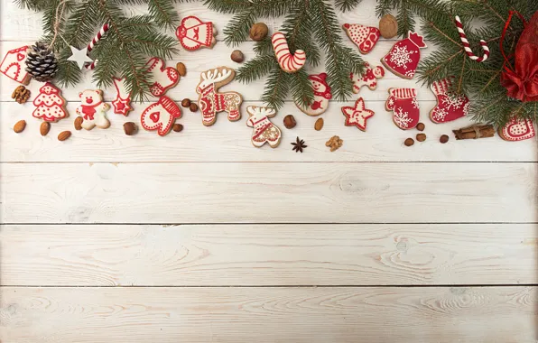 Stars, branches, Board, men, cookies, Christmas, New year, snowmen