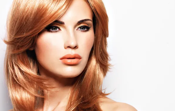 Picture look, girl, face, model, makeup, hairstyle, red hair, Valua Vitaly