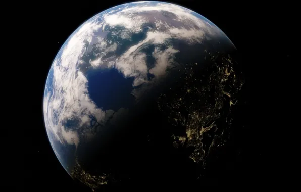 Night, Planet, Space, Earth, Ball, Day, Space, Earth