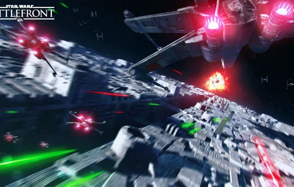 Game, Electronic Arts, DICE, X-Wing, Death Star, TIE-Fighter, star wars battlefront