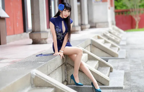 Look, pose, tenderness, Asian, big Breasts, charm, look, asian