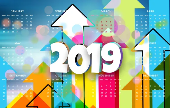 Calendar, graphics, 2019