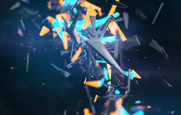 Explosion, colorfull, blured, plasric