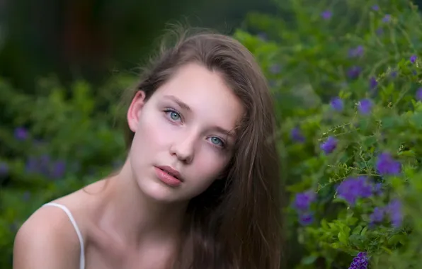 Picture girl, nature, beauty