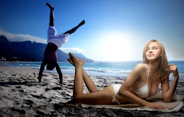 Beach, swimsuit, stay, shore