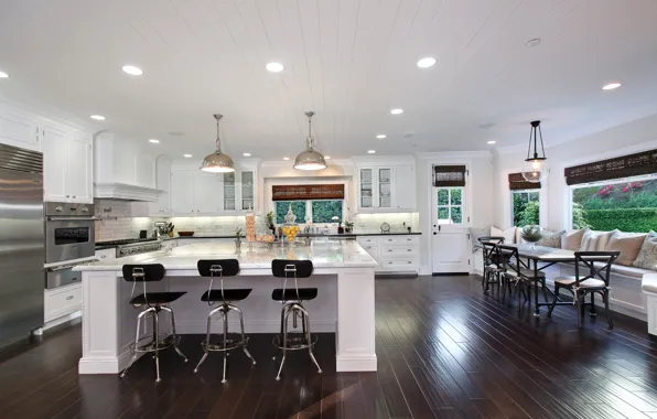 Design, table, furniture, Villa, interior, kitchen, headsets