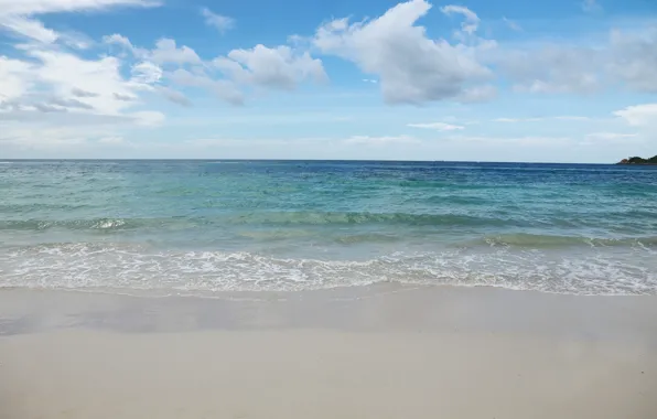 Sand, sea, wave, beach, summer, the sky, summer, beach