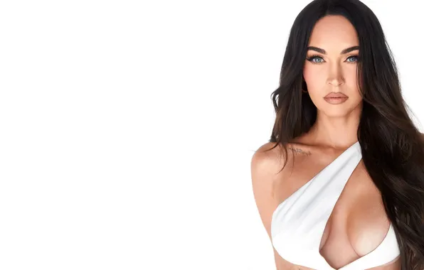 Look, Megan Fox, pose, Megan Fox, makeup, figure, piercing, actress