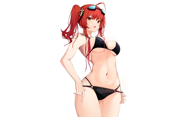 Picture Swimsuits, Zara, Azur Lane, anime, sexy, redhead, attractive, boobs