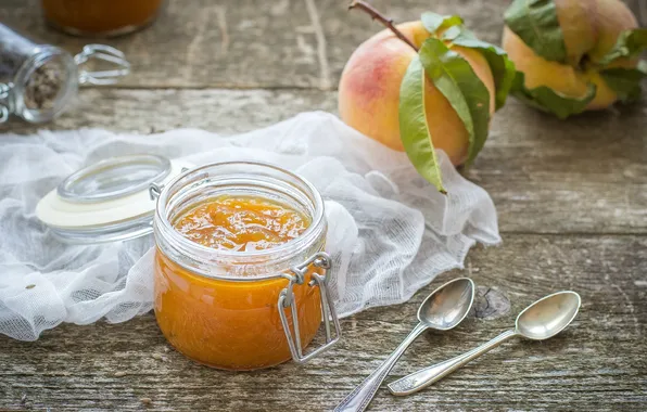 Picture peach, jam, marmalade