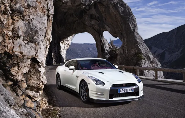 White, rock, photo, rocks, Nissan, Nissan, car Wallpaper, GT-R Egoist