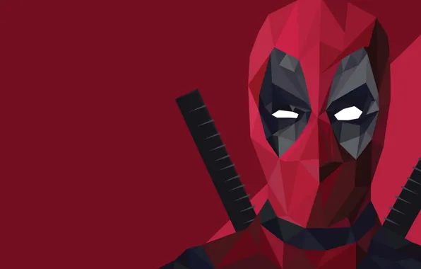 Picture vector, Ryan Reynolds, katana, Deadpool, movie, Marvel Comics, mask, Wade Wilson