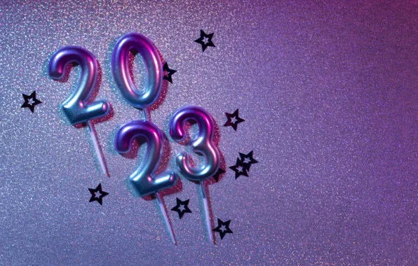 Lights, holiday, Shine, sticks, figures, New year, pink, pink background