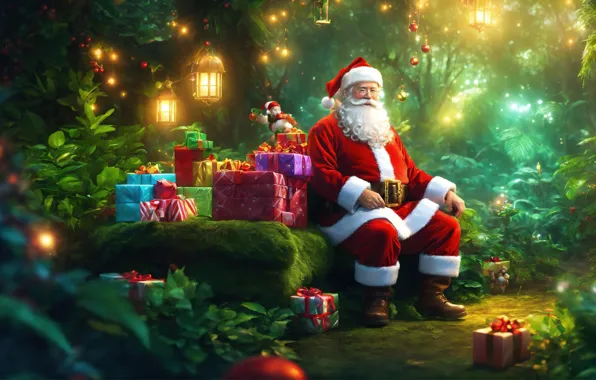 Picture Christmas, New year, Santa, Holiday, Santa Claus, Art, New Year, Merry Christmas