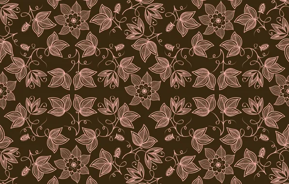Flowers, background, Wallpaper, pattern, texture, ornament
