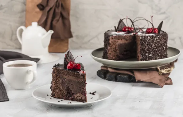 Picture cake, cream, dessert, chocolate, biscuit, a piece of cake, ALEXEY KHORUZHENKO