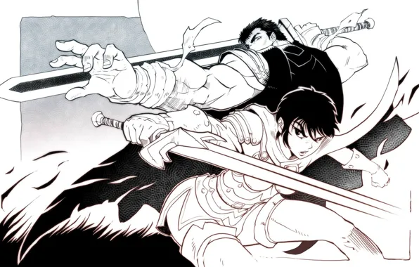 Guts From Berserk in Manga Style Wallpaper by patrika