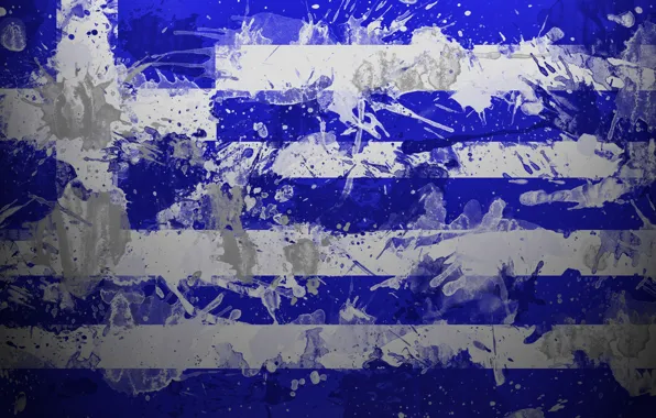 Paint, Greece, flag, Hellenic Republic, Hellenic Republic