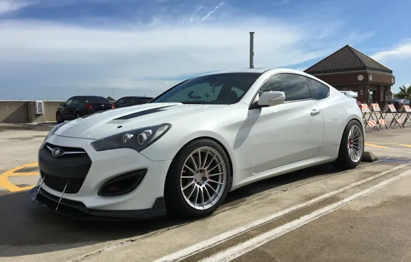 Car, machine, the sky, tuning, wheels, Hyundai, side, tuning