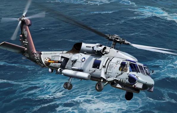 Picture Sikorsky, Seahawk, American multi-purpose helicopter, anti-submarine helicopter, the basic modification of the deck, SH-60B