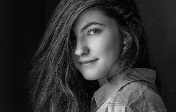 Portrait, black and white, Valeria, Vadim Mironov