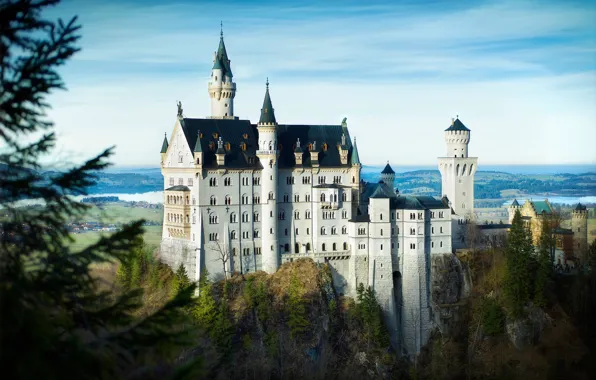 The city, Germany, Neuschwanstein Castle, South-Western Bavaria