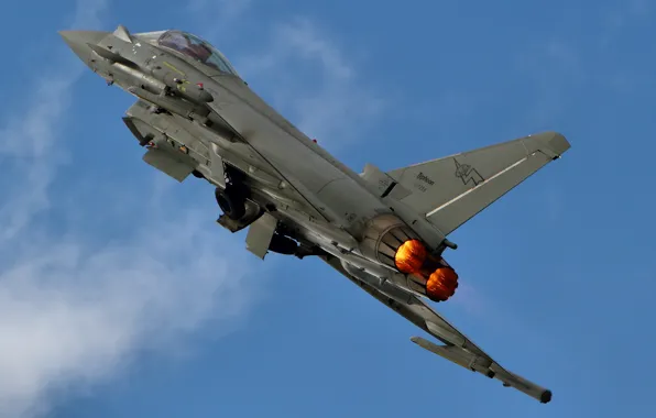 Picture the sky, clouds, flight, the plane, wings, fighter, Eurofighter Typhoon