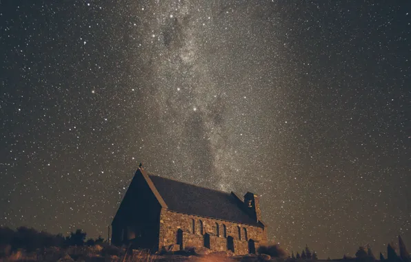 Picture stars, Church, The Milky Way, secrets